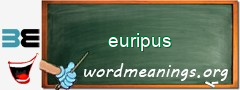 WordMeaning blackboard for euripus